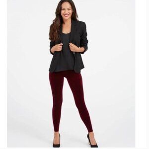 SPANX Velvet Leggings‎ Rich Burgundy size Medium